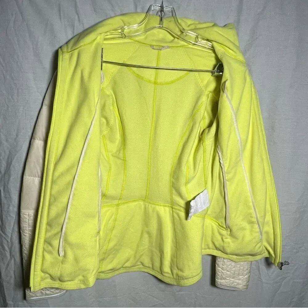 Lululemon Run Bundle Up Jacket without Luxechange Hood Clarity Yellow 6‎